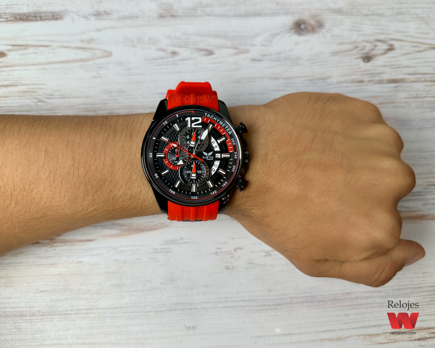 Reloj Kairos Hombre Rojo Negro KR0350G-4