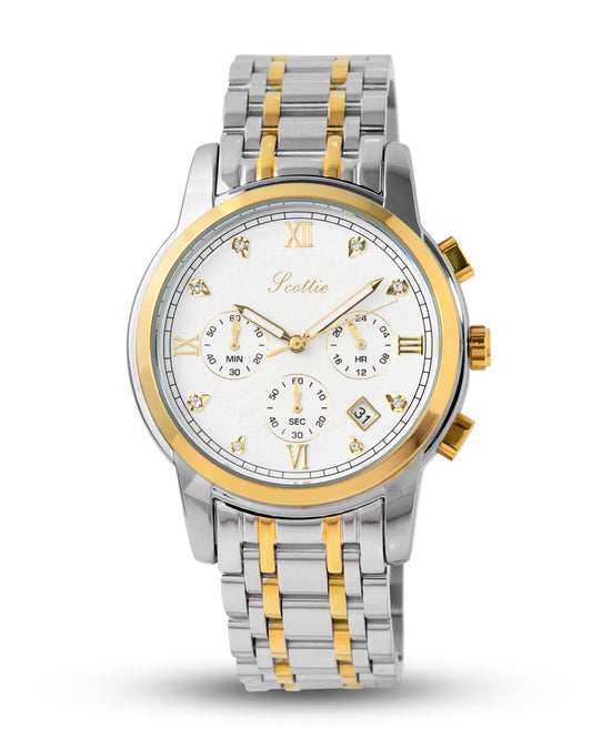 Reloj Scottie Unisex Plateado y Dorado 1904-BIDO