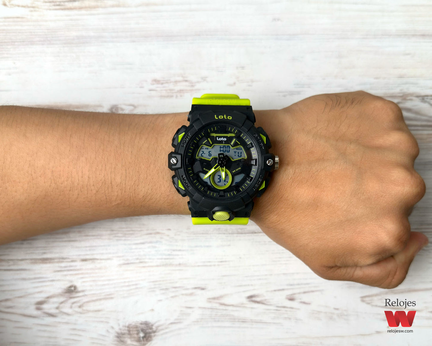 Reloj Loto Hombre Verde Negro LT-2503-VENO