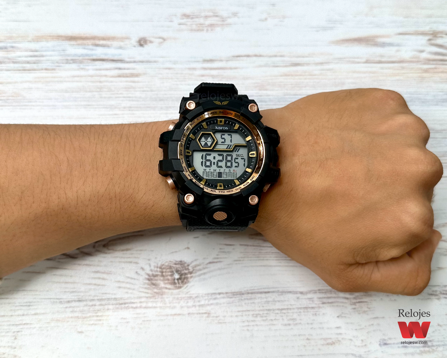 Reloj Kairos Hombre DM1623 Negro Oro Rosa