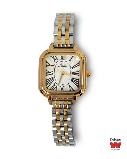 Reloj Scottie Mujer 9172 Plateado Dorado