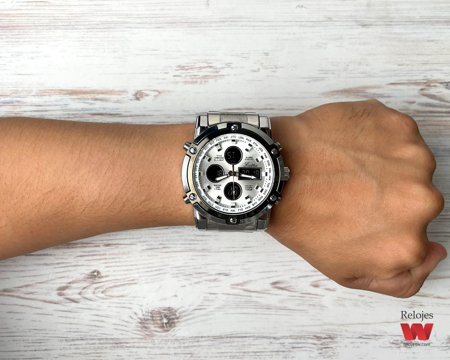 Reloj Scottie Hombre Plateado 1389-PLBL