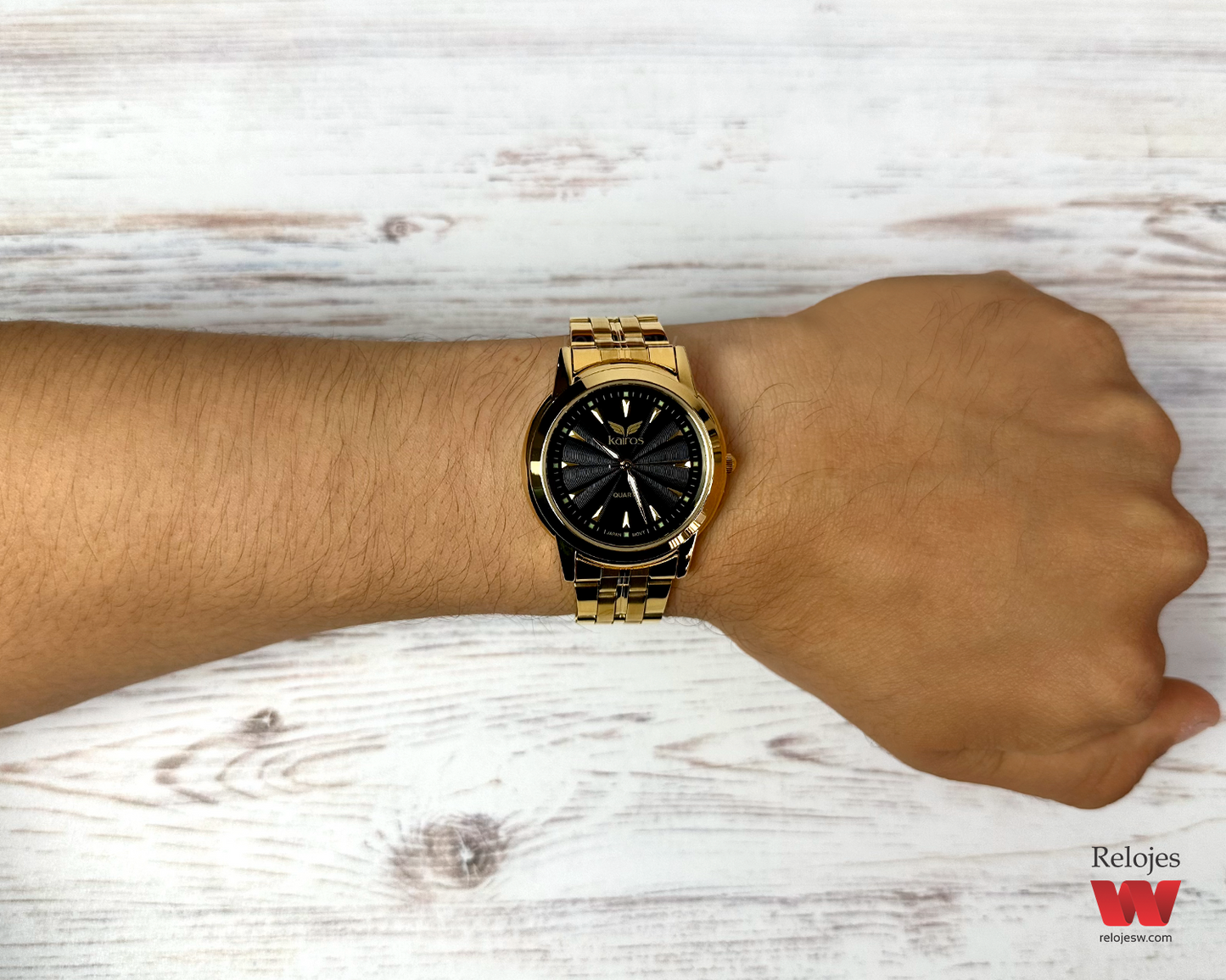 Reloj Kairos Hombre Dorado Negro KL348M-DONE