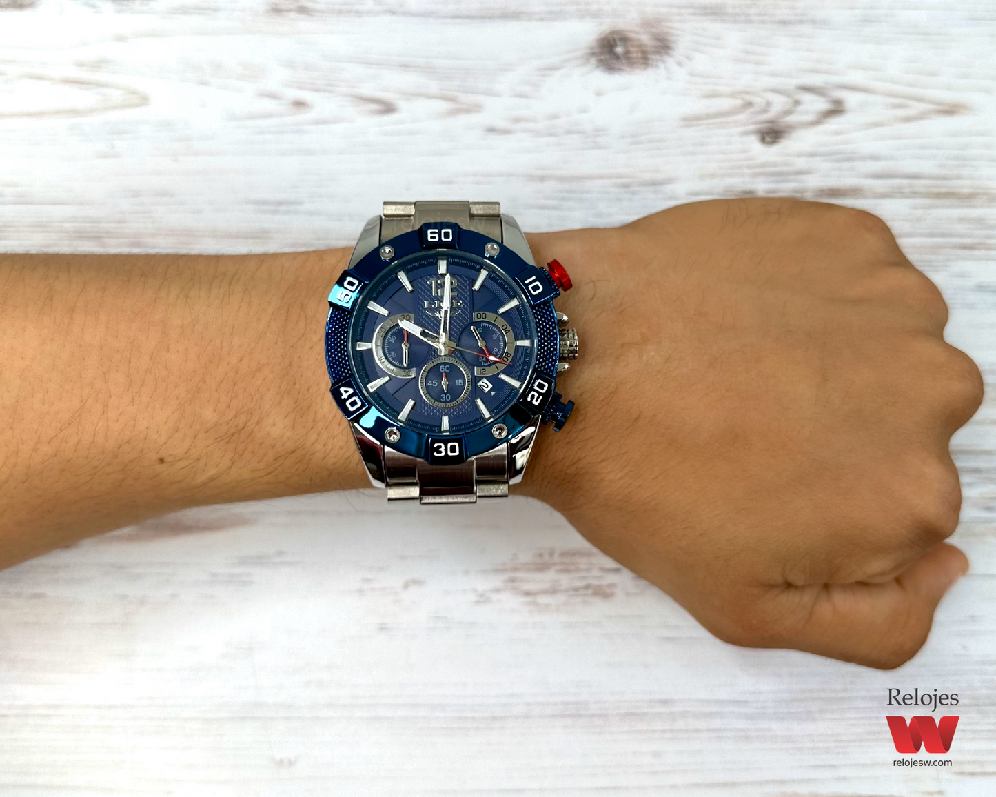 Reloj Lige Hombre LG10030F Plateado Azul