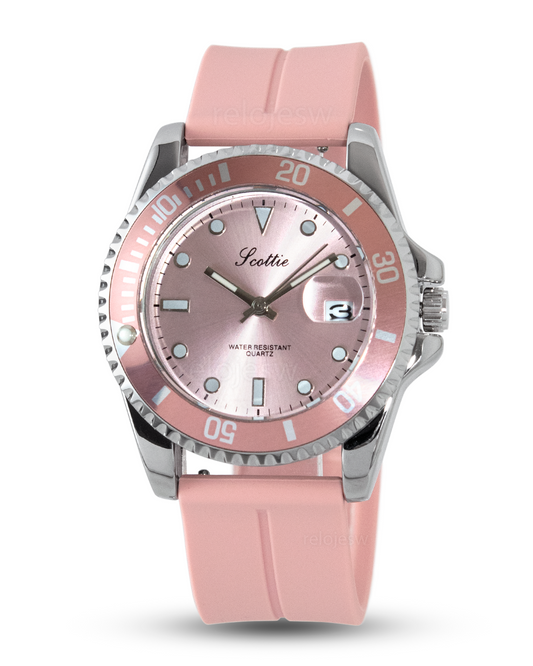 Reloj Scottie Mujer Rosado Plateado 3013S-RSPL