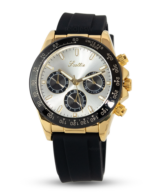 Reloj Scottie Unisex Negro Dorado 3055-NEDO