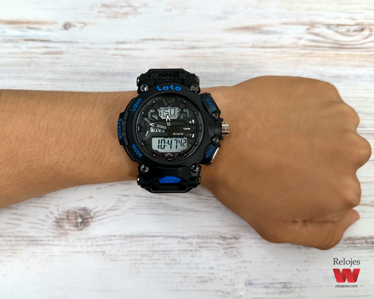 Reloj Loto Hombre LT-2408 Negro Azul