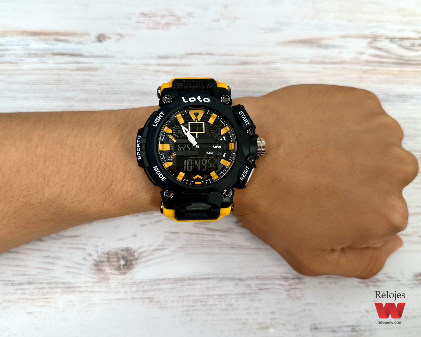 Reloj Loto Hombre LT-2408 Amarillo Negro