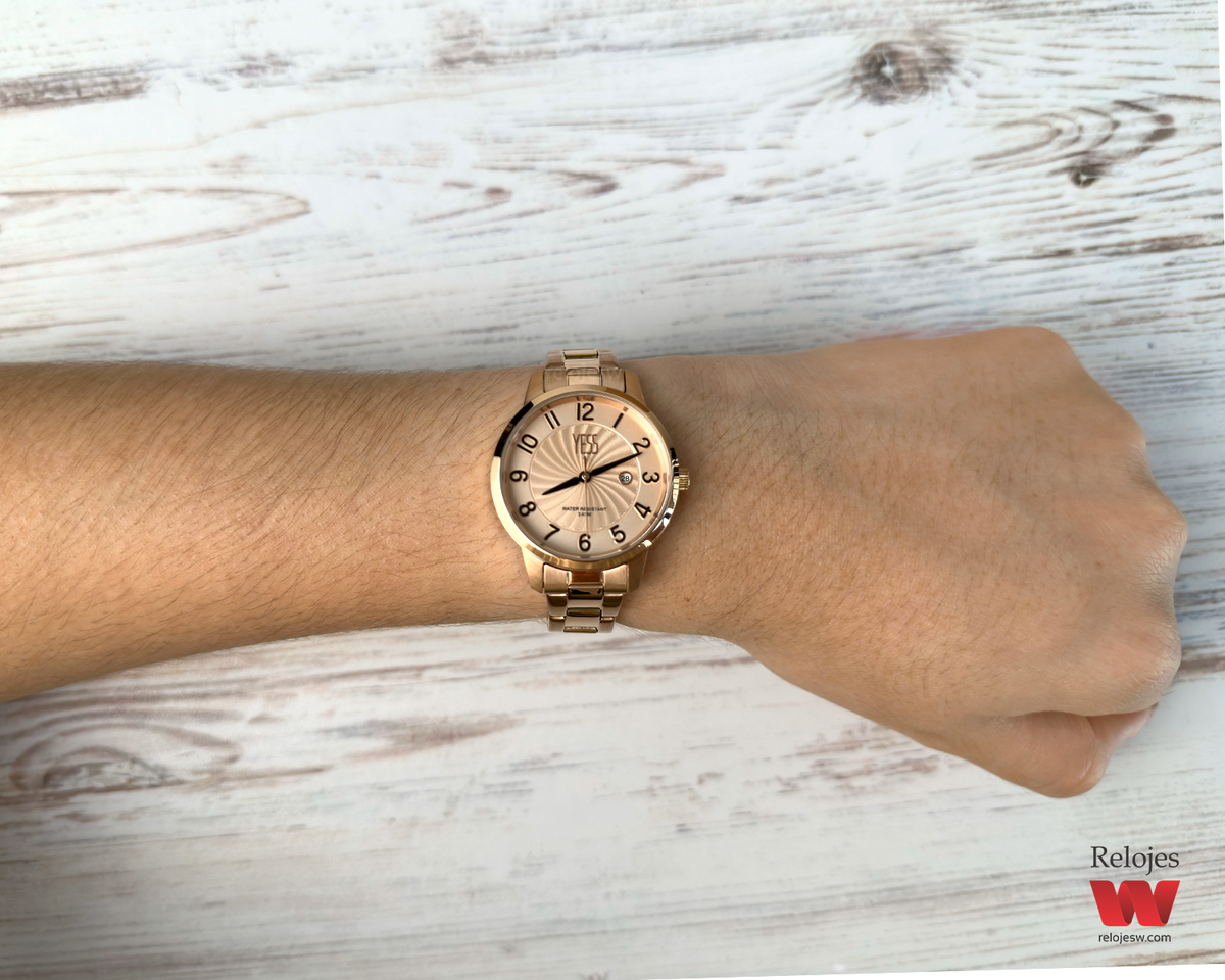 Reloj Yess Mujer Oro Rosa Y24072-5