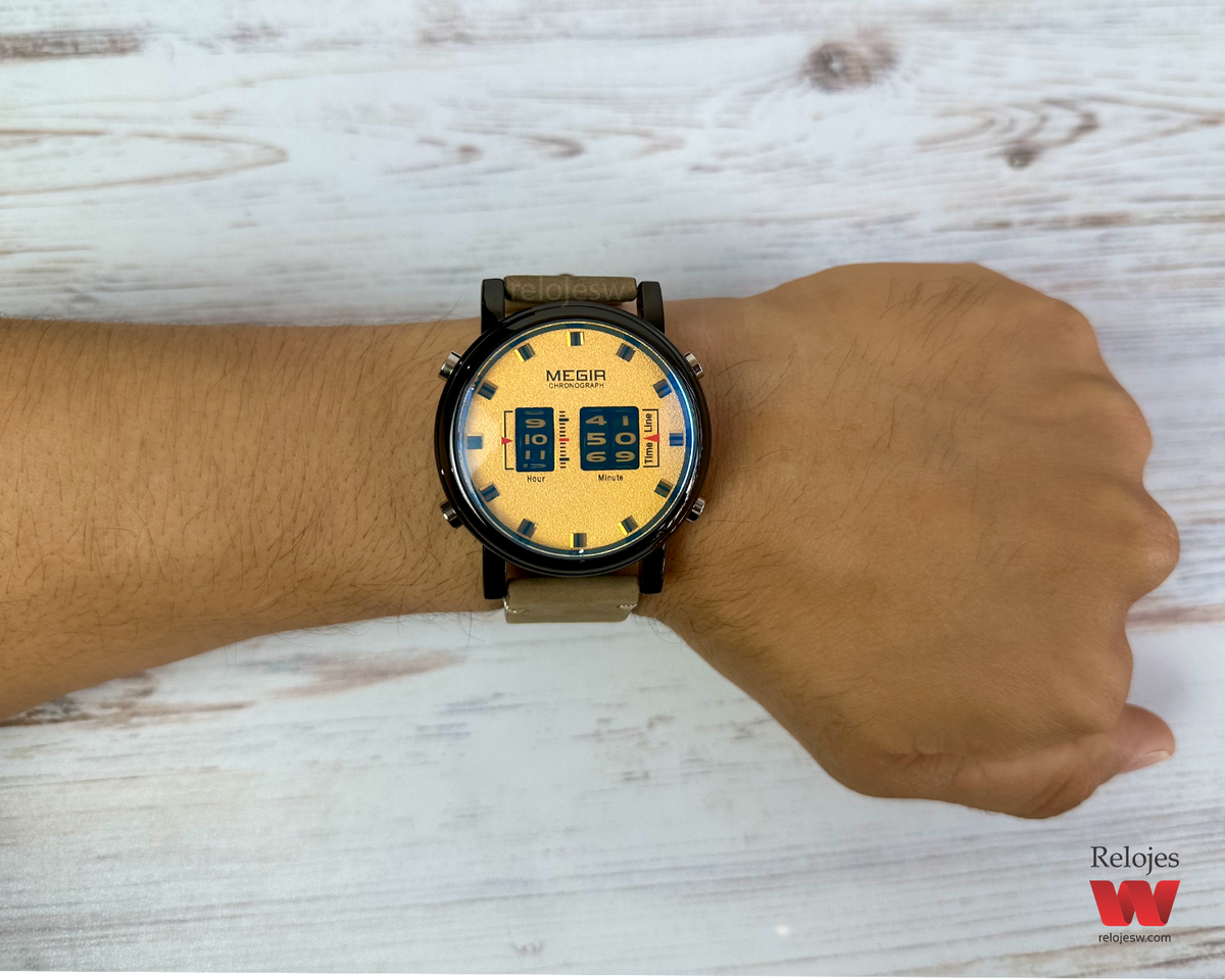 Reloj Megir Hombre Café Negro M2137L-CFNE