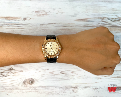 Reloj Q&Q Mujer Q981J802Y Negro Oro Rosa