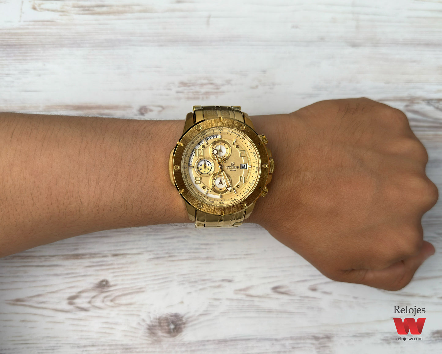Reloj Naviforce Hombre Dorado NF8056-DODO