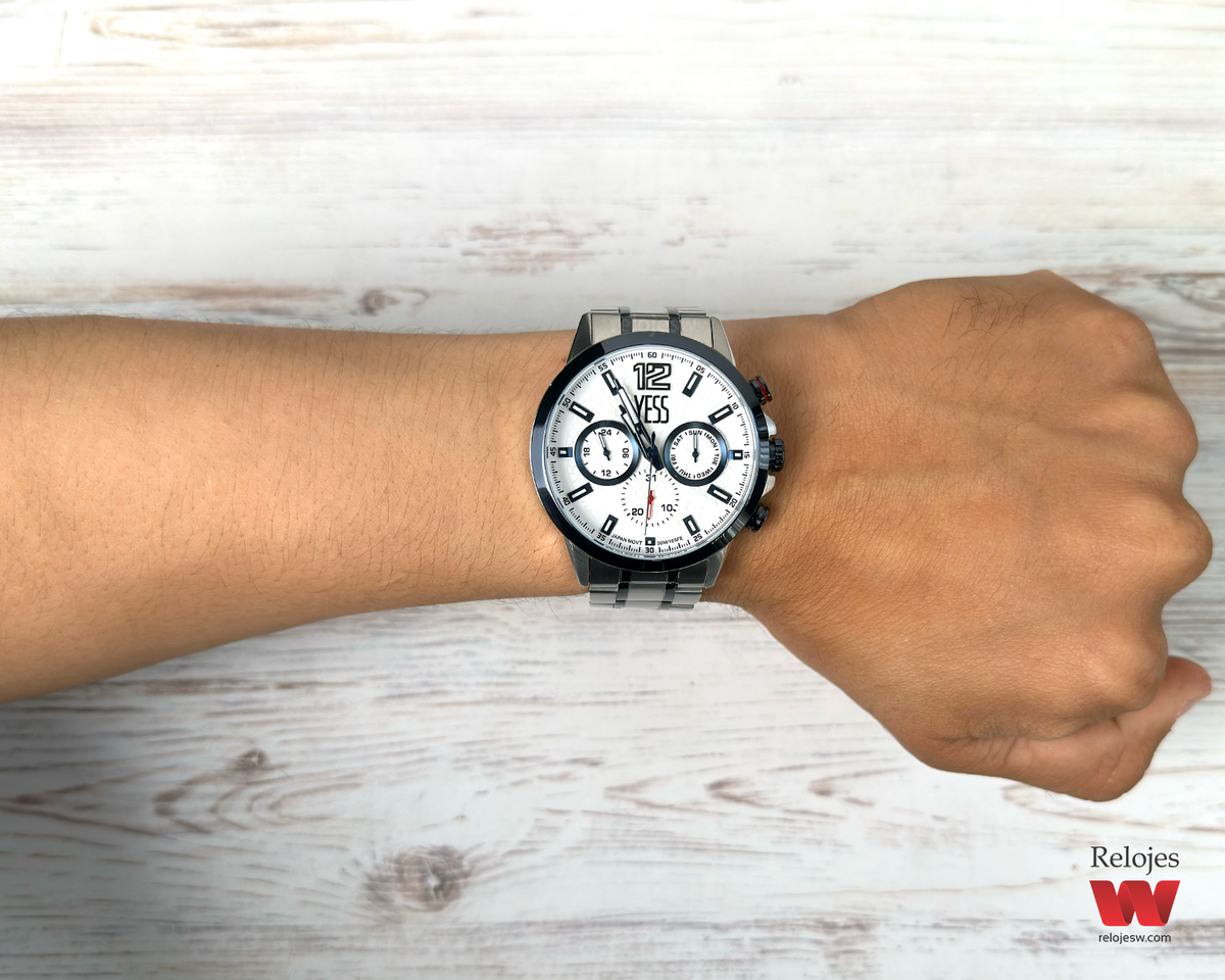 Reloj Yess Hombre Plateado Azul Y24090-4