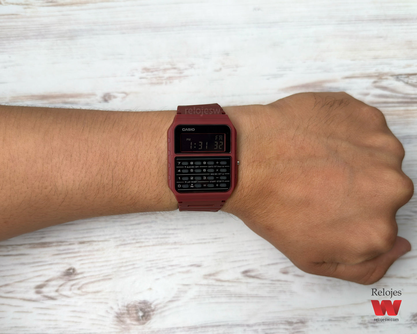 Reloj Casio Hombre Rojo CA-53WF-4B