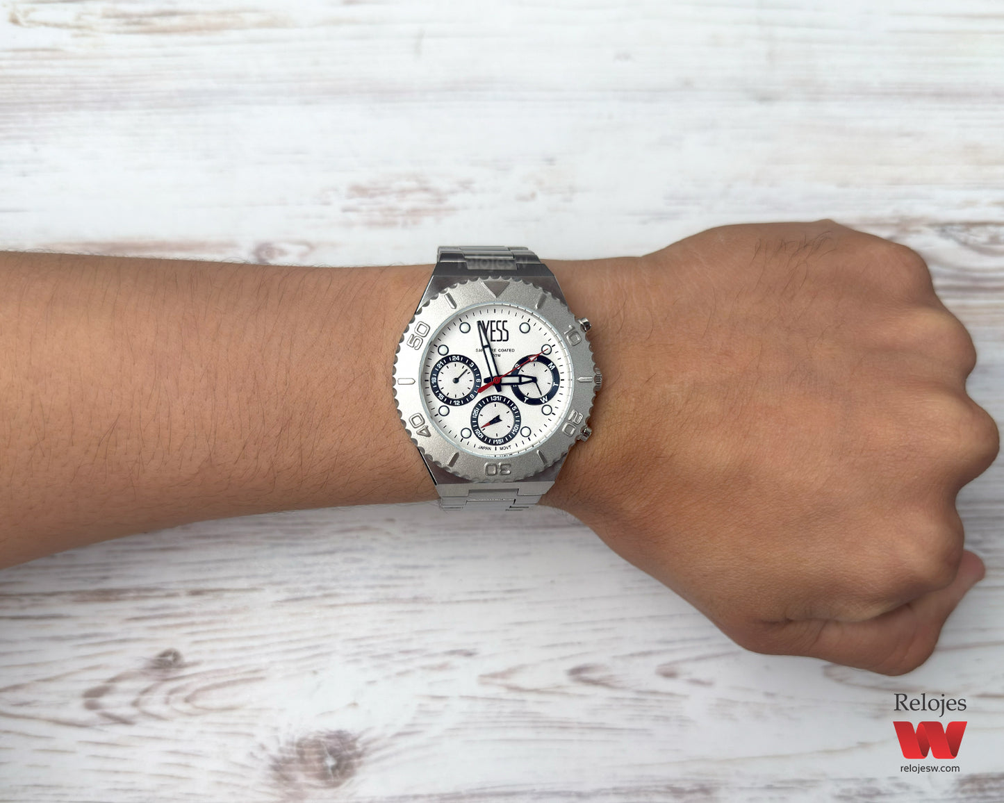 Reloj Yess Hombre Plateado Y24110-1
