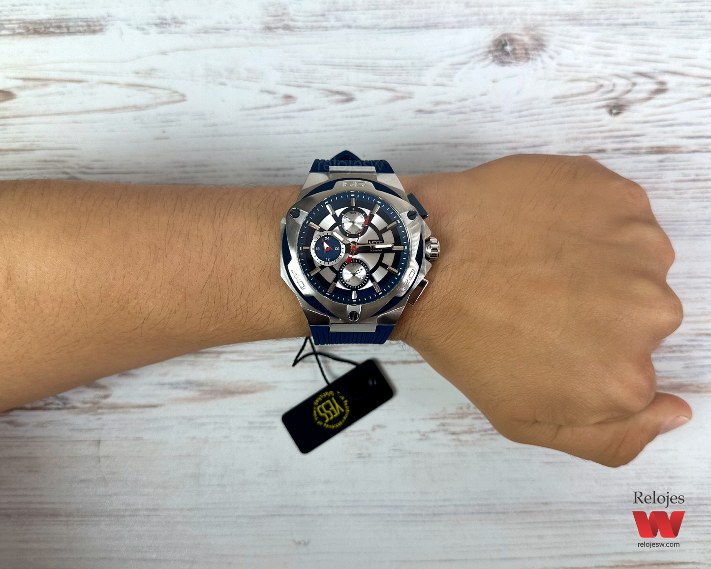 Reloj Yess Hombre Azul Plateado Y23043-1