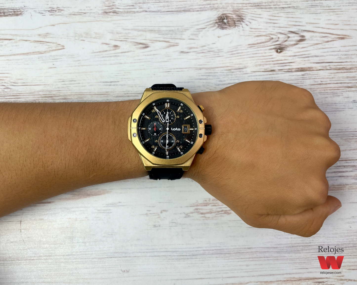 Reloj Loto Hombre Negro Dorado LT-2425-NEDO