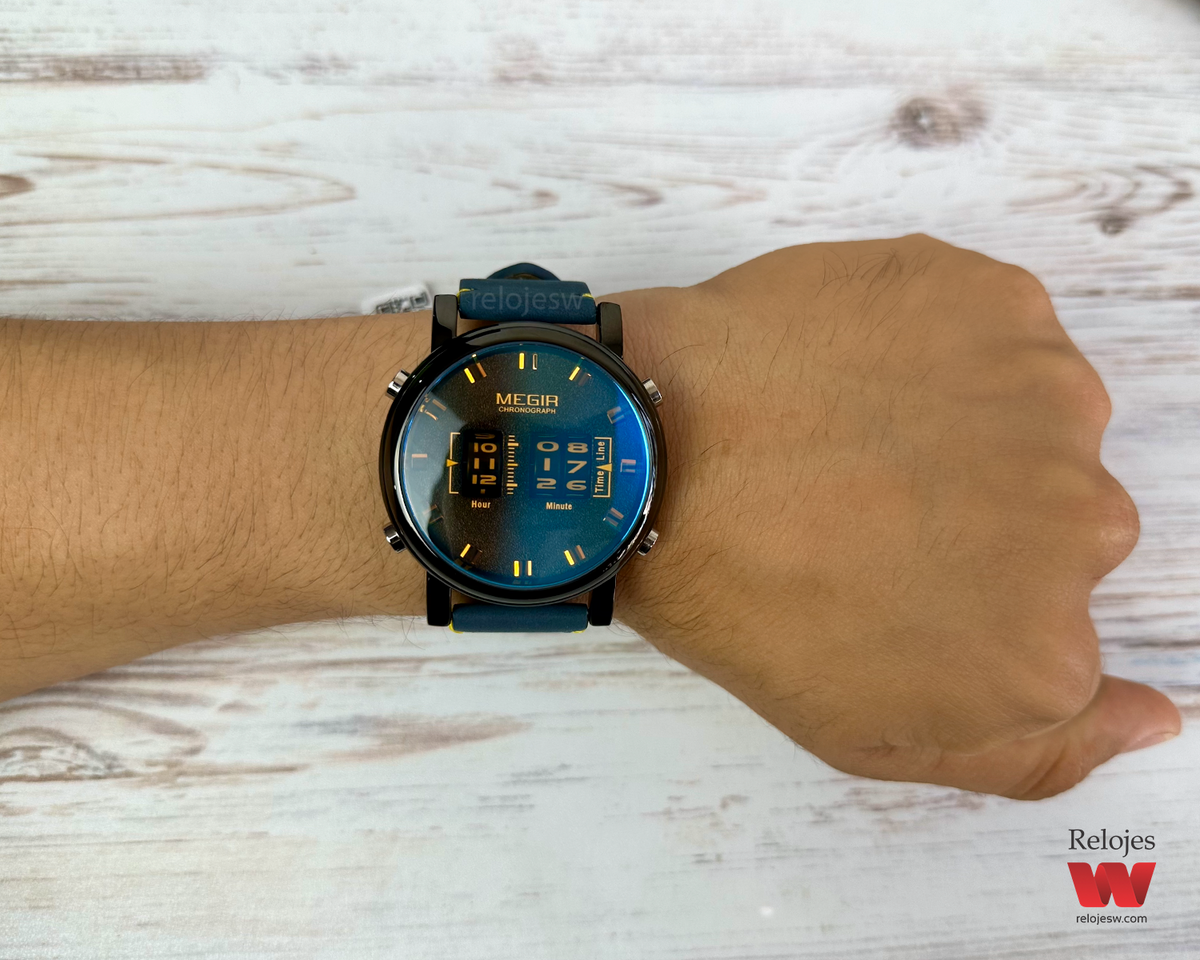 Reloj Megir Hombre Azul Negro M2137L-AZNE
