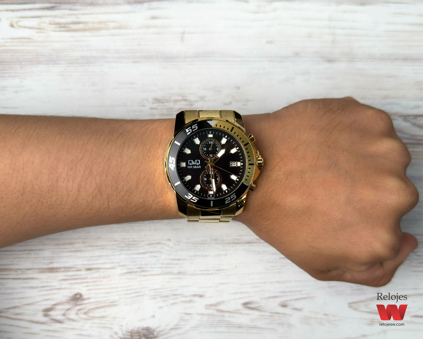 Reloj Q&Q Hombre Dorado A42A003Y