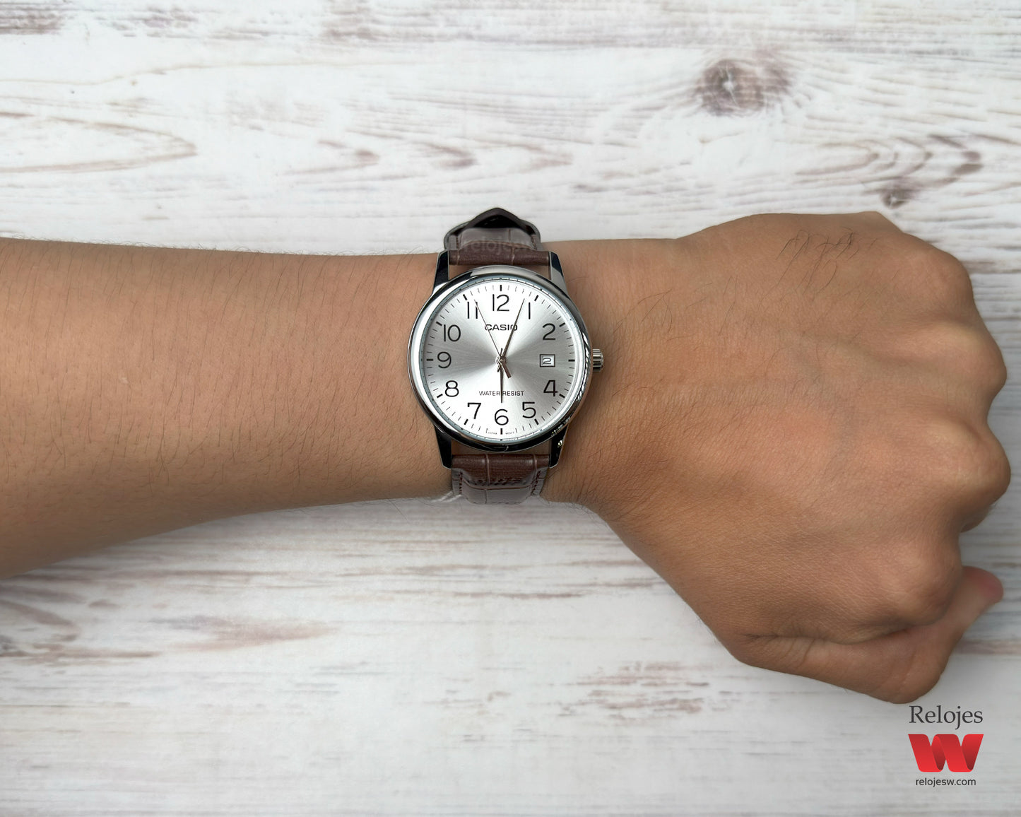 Reloj Casio Hombre Original Marrón MTP-V002L-7B2