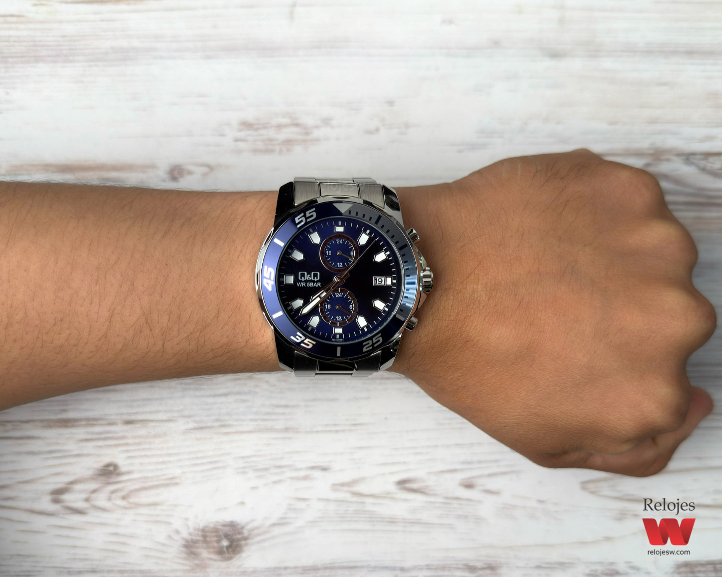 Reloj Q&Q Hombre Plateado A42A001Y