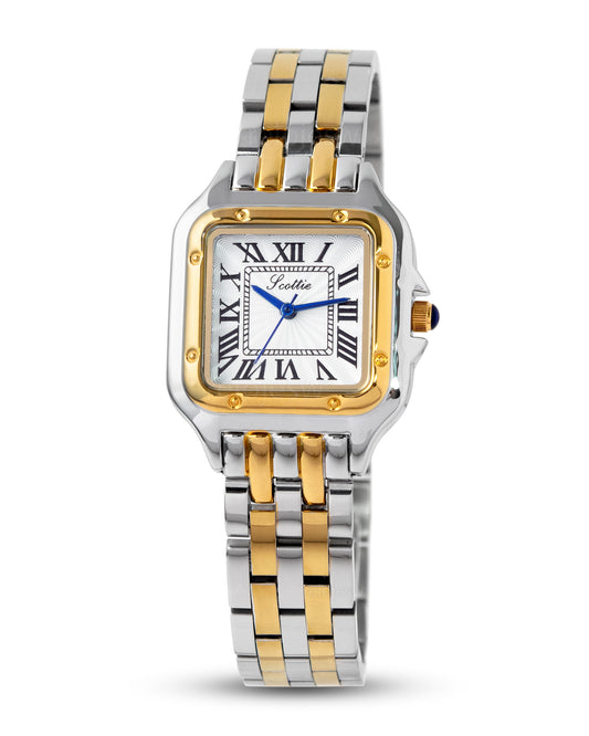 Reloj Scottie Mujer Plateado y Dorado 9100-PLDO