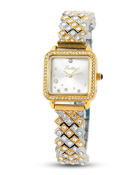 Reloj Scottie Mujer Plateado Dorado 9181-BI