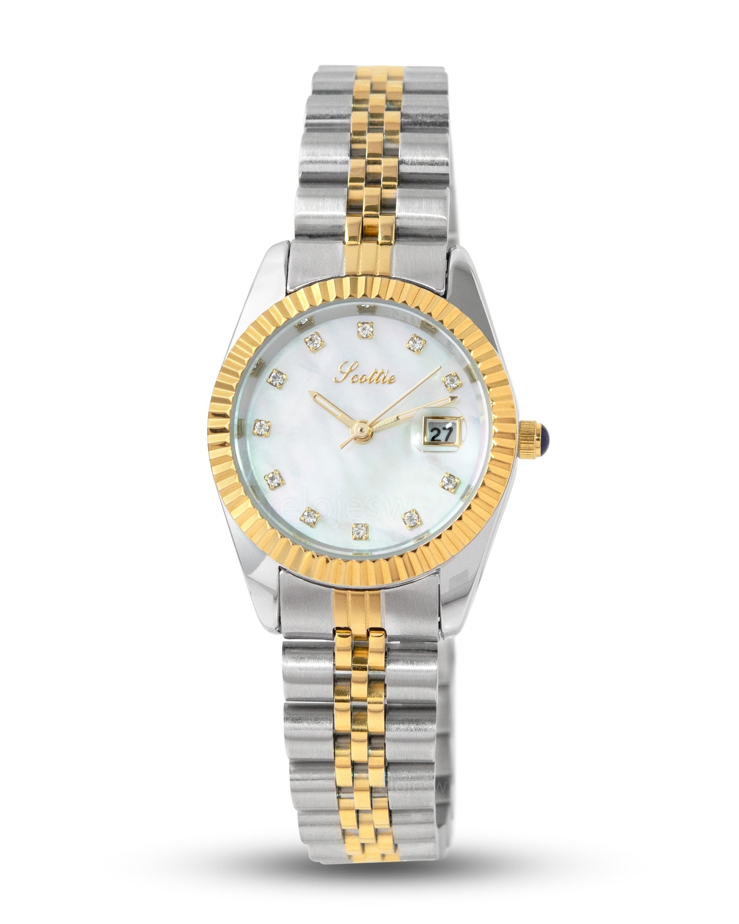 Reloj Scottie Mujer Plateado y Dorado 9393-BIBL