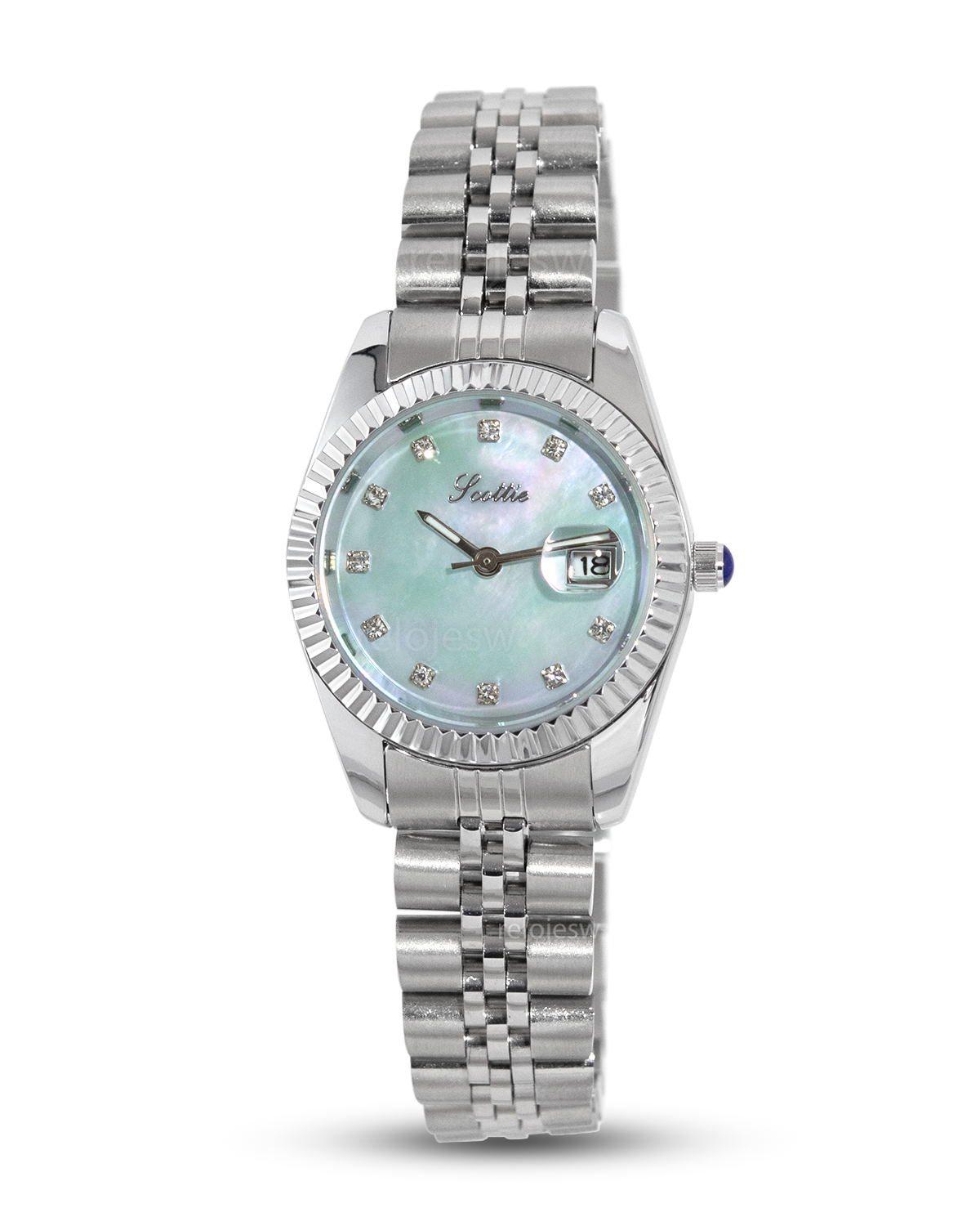 Reloj Scottie Mujer Plateado Azul 9393-PLAZ