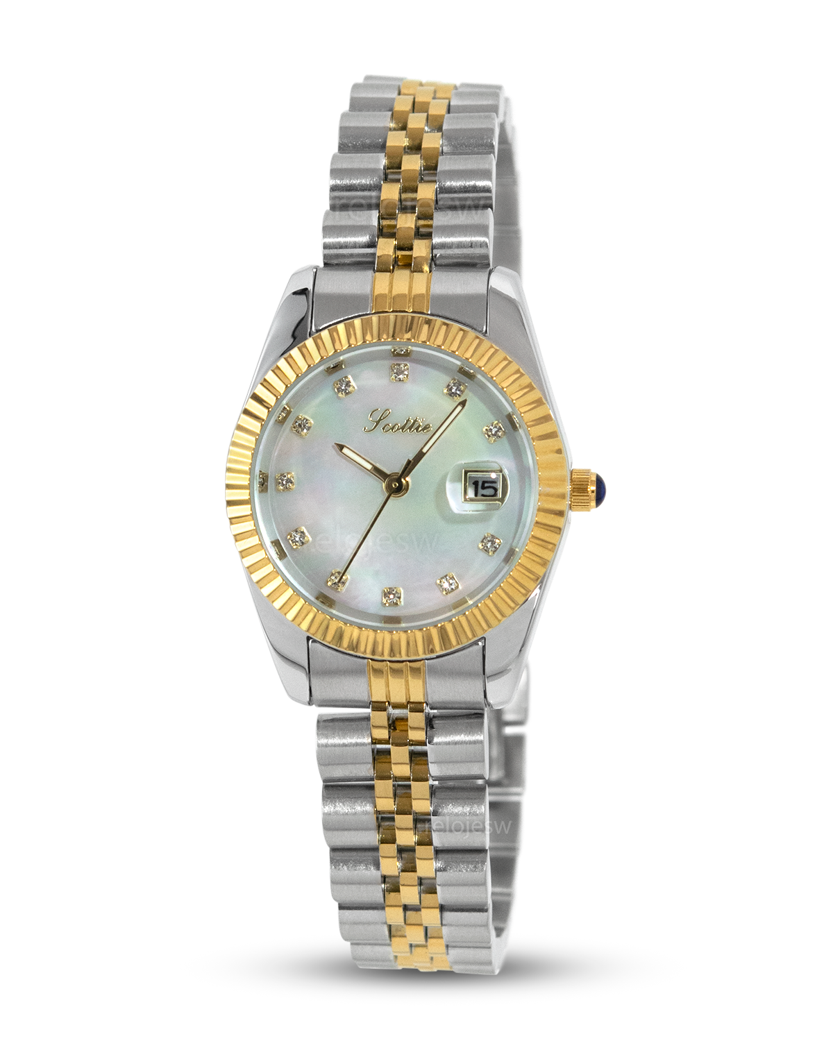 Reloj Scottie Mujer Plateado Dorado 9393-PLDO