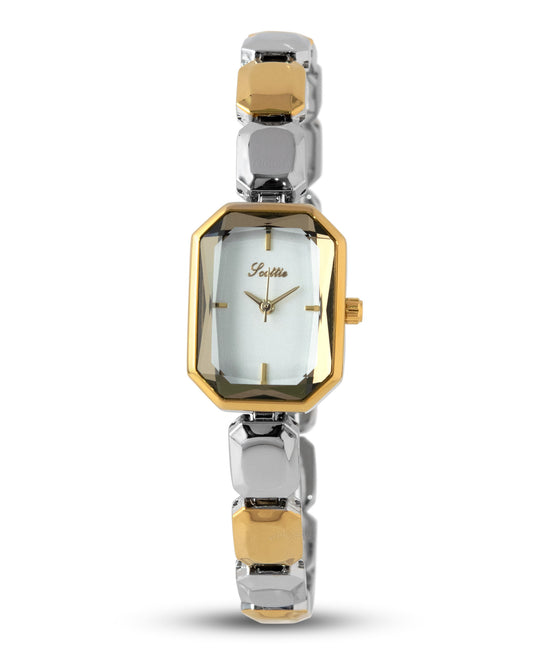 Reloj Scottie Mujer Plateado y Dorado 9610B-PLDOBL