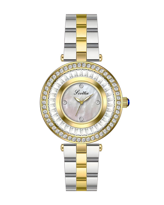 Reloj Scottie Mujer Plateado y Dorado 9635-BIDO