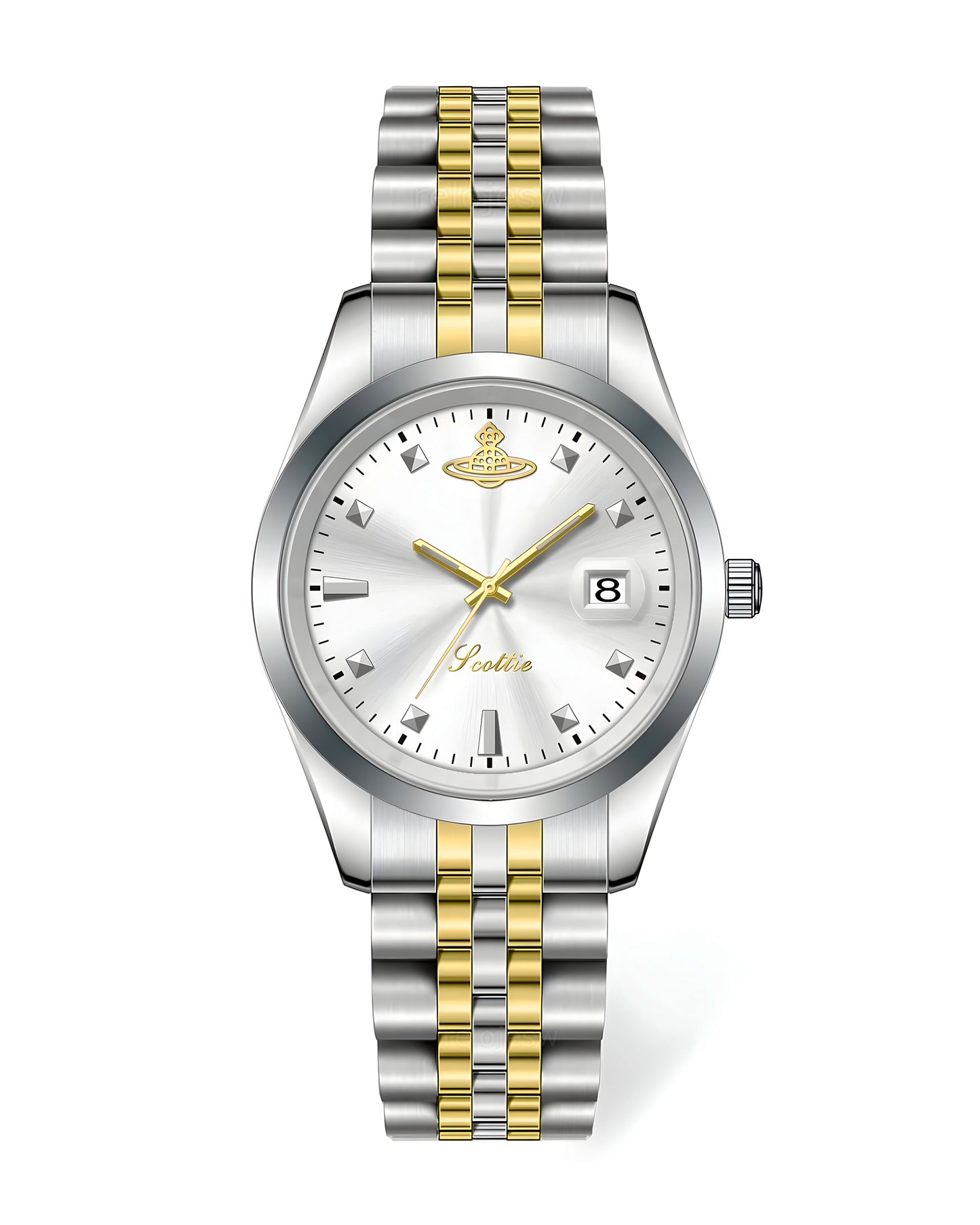 Reloj Scottie Mujer Plateado y Dorado 9706-BIPL