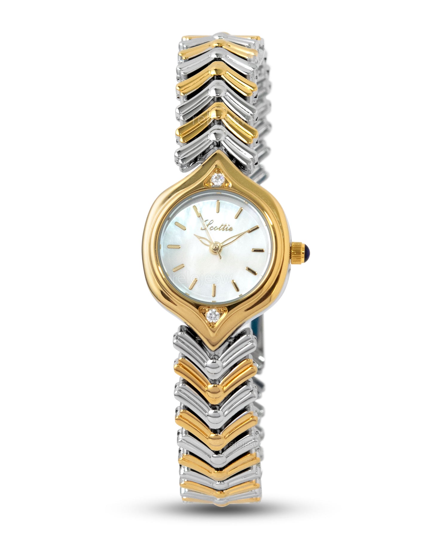 Reloj Scottie Mujer Plateado Dorado 9722-BI