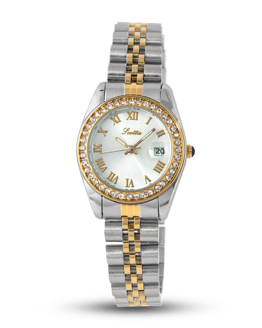 Reloj Scottie Mujer Plateado y Dorado 9739-BIBL