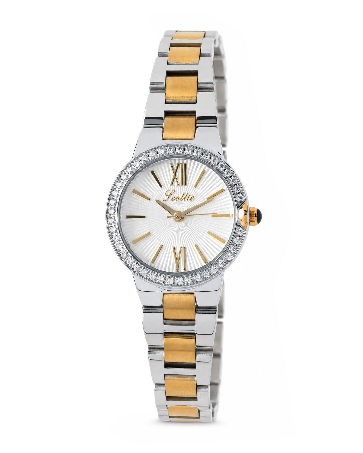 Reloj Scottie Mujer Original Plateado y Dorado 9768-BIPL