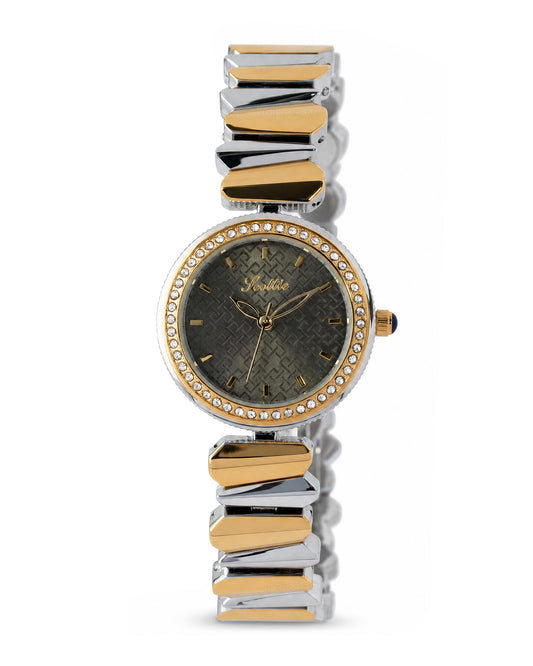 Reloj Scottie Mujer Original Plateado y Dorado 9788-BINE
