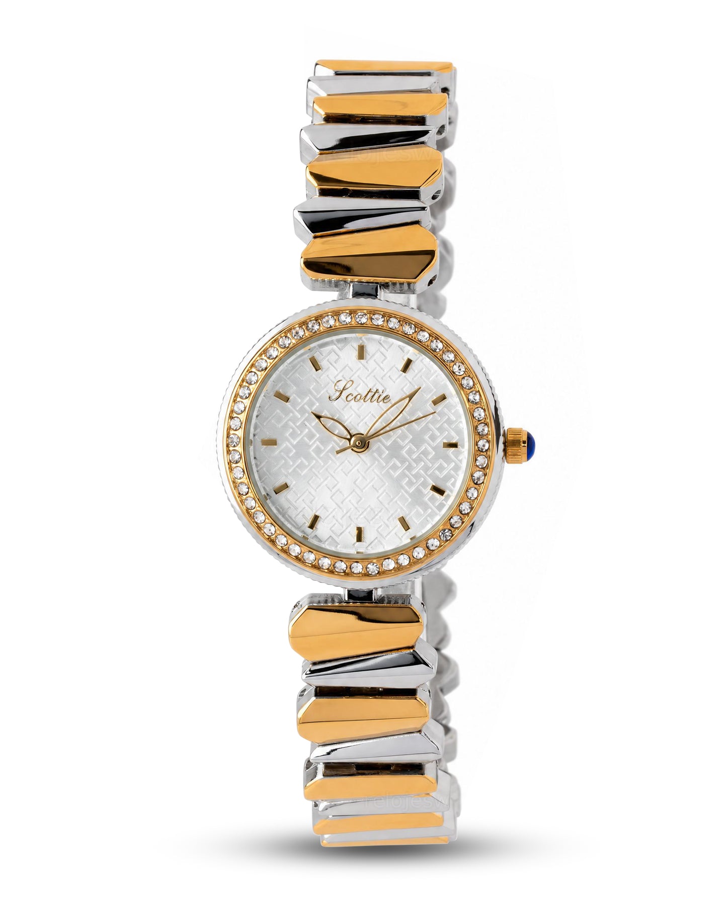 Reloj Scottie Mujer Original Plateado y Dorado 9788-BIPL