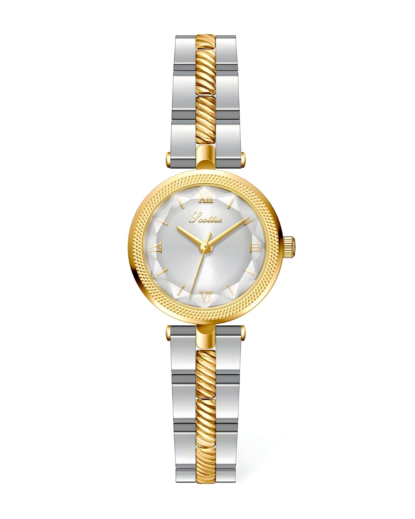 Reloj Scottie Mujer Plateado y Dorado 9821-BIPL