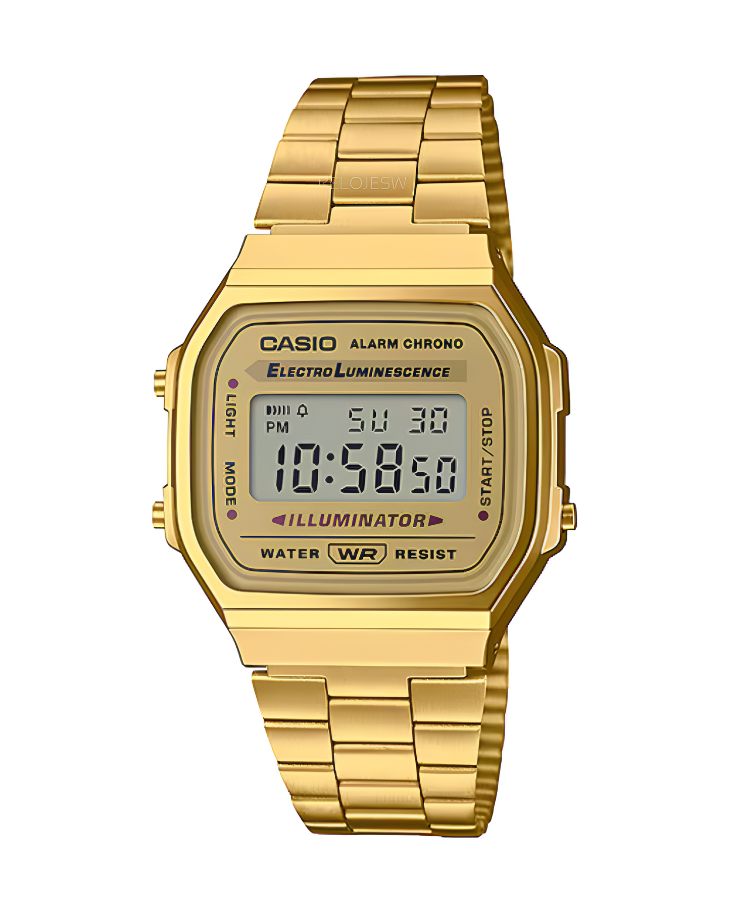 Reloj Casio Retro Mujer Dorado A168WG-9W