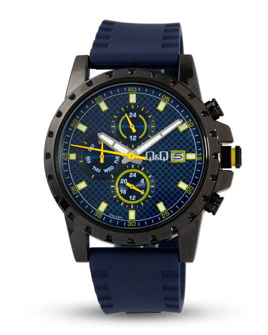 Reloj Q&Q Hombre Azul Negro A16A502Y