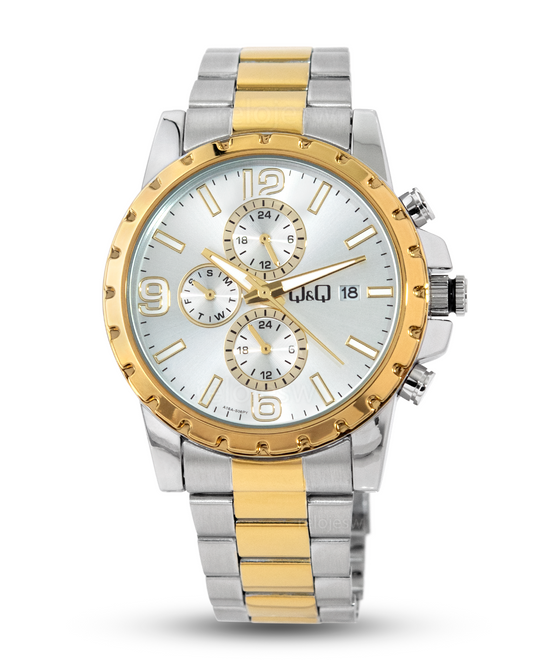 Reloj Q&Q Hombre Plateado Dorado A16A506Y