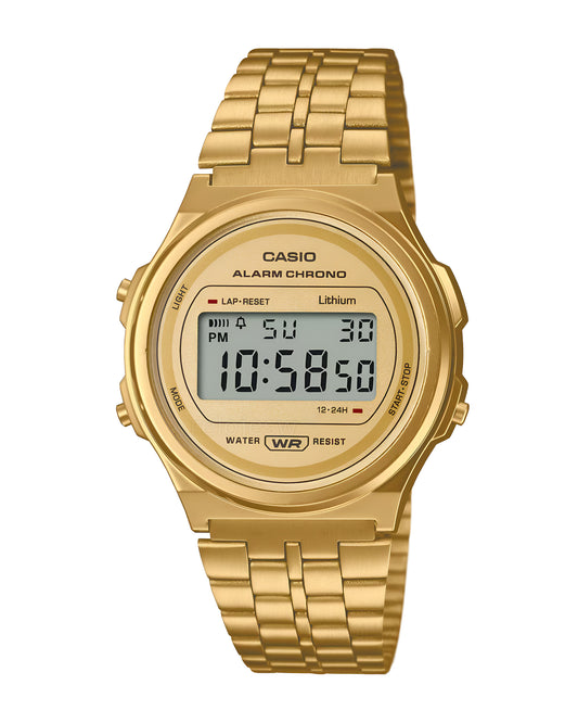 Reloj Casio Mujer Original Dorado A171WEG-9A