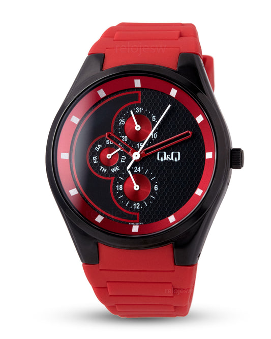 Reloj Q&Q Hombre Rojo Negro A17A501Y