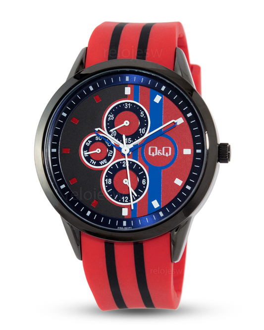 Reloj Q&Q Hombre Rojo Negro A18A501Y