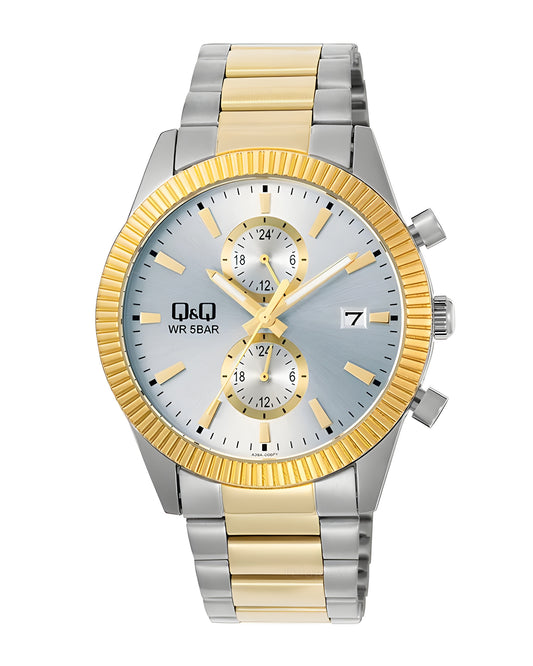 Reloj Q&Q Hombre Original Plateado y Dorado A39A006Y