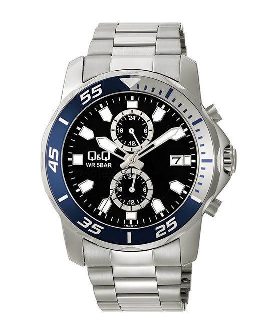Reloj Q&Q Hombre Plateado A42A001Y