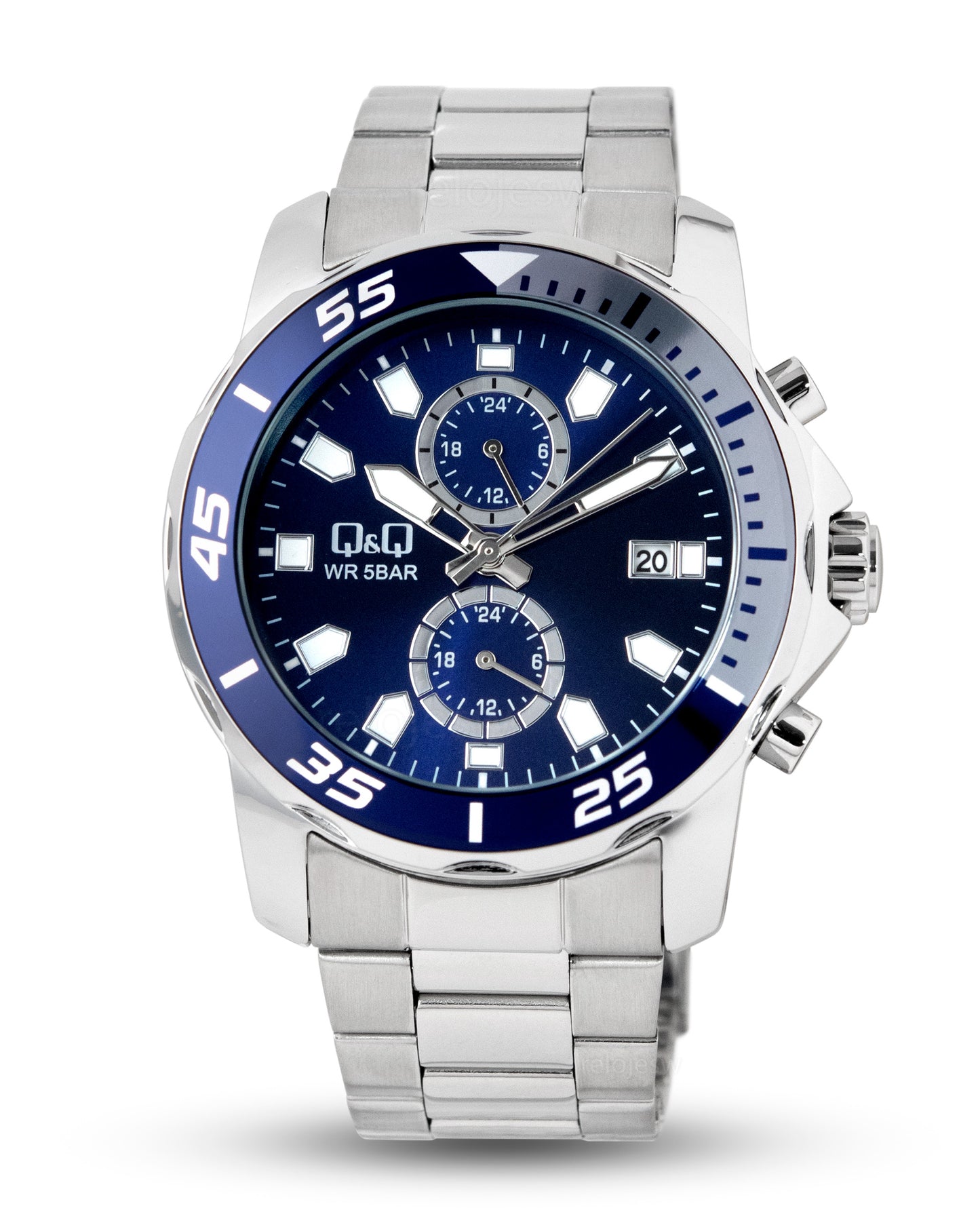 Reloj Q&Q Hombre Plateado A42A001Y