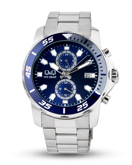 Reloj Q&Q Hombre Plateado A42A001Y