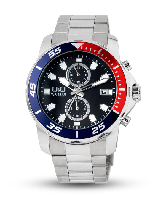 Reloj Q&Q Hombre Plateado A42A002Y